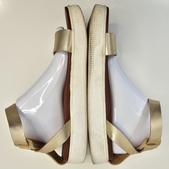 Torrid Gold Faux Leather Ankle Strap Flatform (WW) - Picture 6 of 11